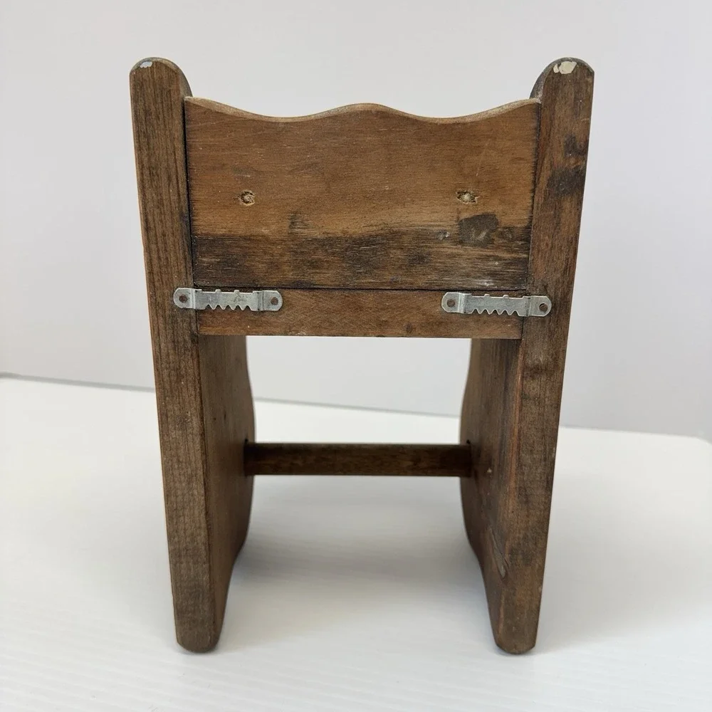 Country Style Vintage Brown Wooden toilet paper holder Wall Display Shelf